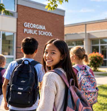 Students outside Georgina Public School